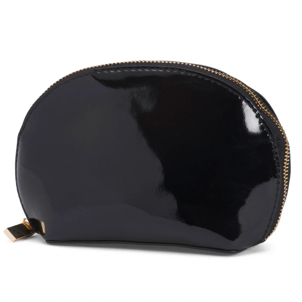 Shiraleah Black Patent Cosmetic Pouch